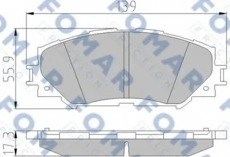 Колодки гальмівні дискові FO 932781 FOMAR FO932781