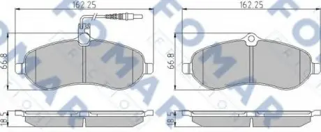 Колодки тормозные дисковые FO 931081 FOMAR FO931081