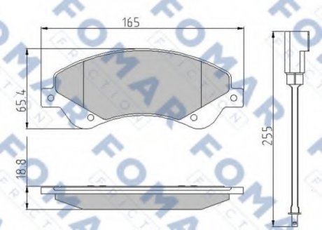 Колодки гальмівні дискові FO 925181 FOMAR FO925181 (фото 1)