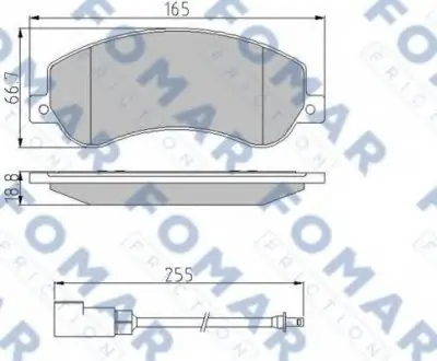Колодки тормозные дисковые FO 925081 FOMAR FO925081