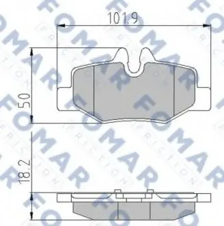 Колодки гальмівні дискові FO 924781 FOMAR FO924781