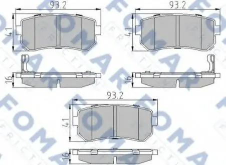 Колодки гальмівні дискові FO 924081 FOMAR FO924081