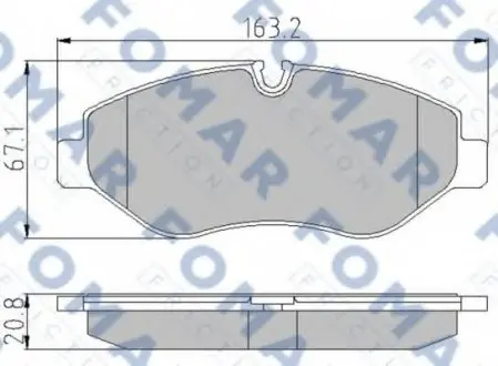 Колодки тормозные дисковые FO 921581 FOMAR FO921581