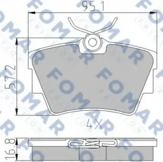 Колодки тормозные дисковые FO 920281 FOMAR FO920281