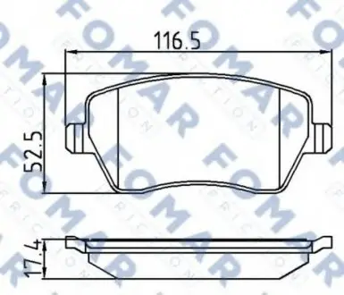 Колодки гальмівні дискові FO 921181 FOMAR FO921181