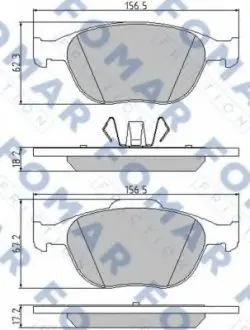 Колодки тормозные дисковые FO 907781 FOMAR FO907781