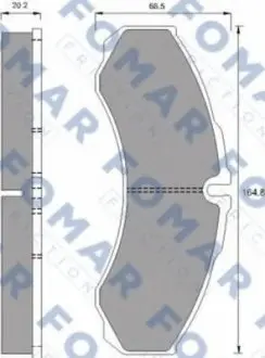 Колодки тормозные дисковые FO 911481 FOMAR FO911481