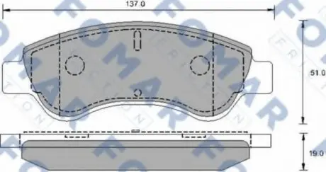 Колодки тормозные дисковые FO 906181 FOMAR FO906181