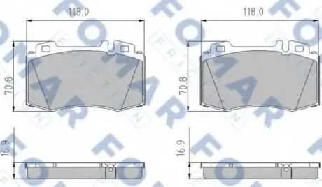 Колодки тормозные дисковые FO 906681 FOMAR FO906681