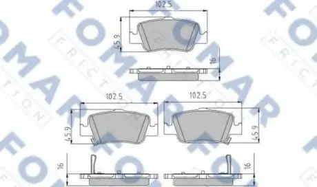 Колодки тормозные дисковые FO 862581 FOMAR FO862581