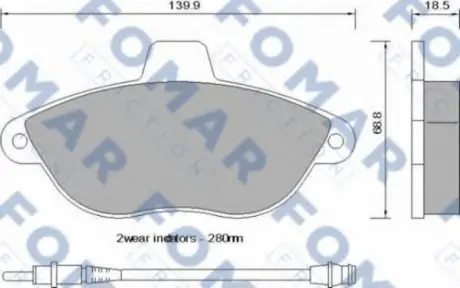 Колодки тормозные дисковые FO 742581 FOMAR FO742581