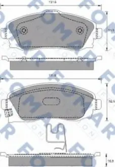Колодки гальмівні дискові FO 783481 FOMAR FO783481