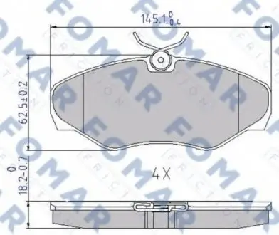 Колодки тормозные дисковые FO 692681 FOMAR FO692681