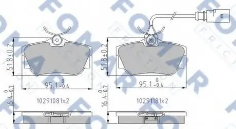 Колодки тормозные дисковые FO 691181 FOMAR FO691181