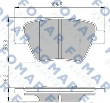 Колодки тормозные дисковые FO 691581 FOMAR FO691581