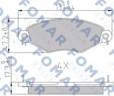 Колодки тормозные дисковые FO 688181 FOMAR FO688181