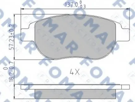 Колодки тормозные дисковые FO 687381 FOMAR FO687381