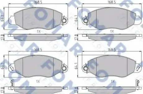 Колодки гальмівні дискові FO 684781 FOMAR FO684781