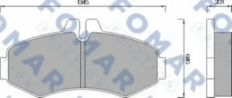 Колодки тормозные дисковые FO 678681 FOMAR FO678681