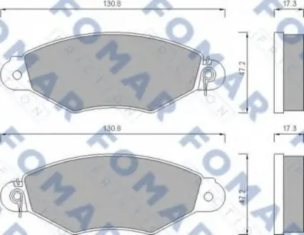 Колодки гальмівні дискові FO 673281 FOMAR FO673281