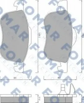 Колодки тормозные дисковые FO 673481 FOMAR FO673481