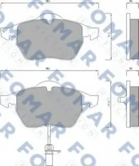 Колодки гальмівні дискові FO 668681 FOMAR FO668681