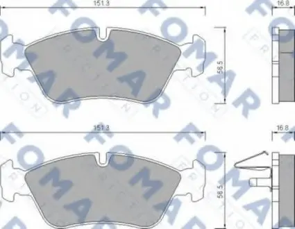 Колодки тормозные дисковые FO 672581 FOMAR FO672581