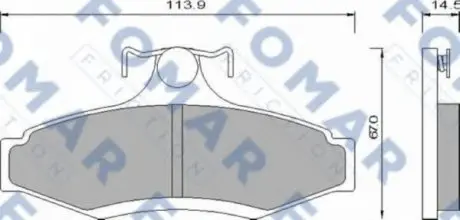 Колодки тормозные дисковые FO 666181 FOMAR FO666181
