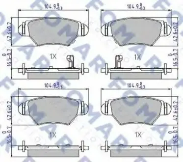 Колодки тормозные дисковые FO 668181 FOMAR FO668181