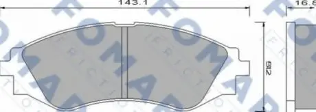 Колодки тормозные дисковые FO 649781 FOMAR FO649781