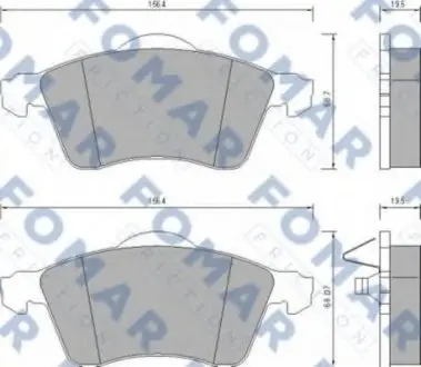 Колодки тормозные дисковые FO 647781 FOMAR FO647781