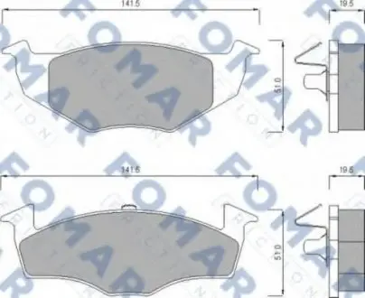 Колодки тормозные дисковые FO 643281 FOMAR FO643281