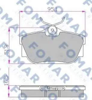 Колодки тормозные дисковые FO 646881 FOMAR FO646881