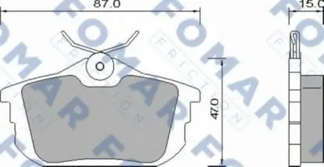 Колодки гальмівні дискові FO 647381 FOMAR FO647381