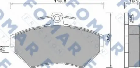 Колодки тормозные дисковые FO 647681 FOMAR FO647681