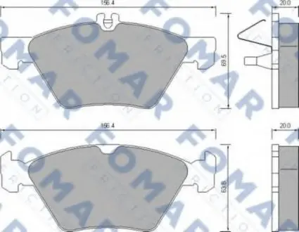Колодки тормозные дисковые FO 639081 FOMAR FO639081