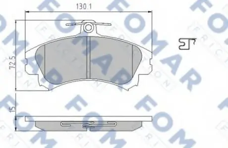 Колодки гальмівні дискові FO 638081 FOMAR FO638081