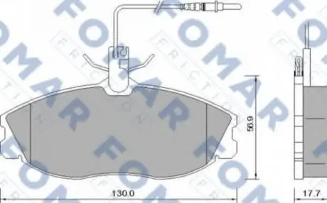Колодки тормозные дисковые FO 637581 FOMAR FO637581