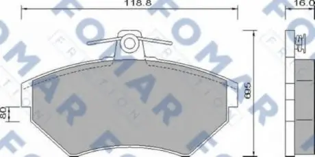 Колодки гальмівні дискові FO 634281 FOMAR FO634281