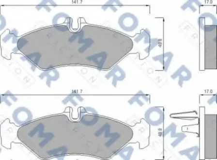 Колодки тормозные дисковые FO 627481 FOMAR FO627481