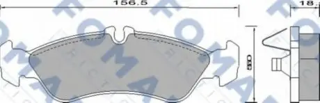Колодки тормозные дисковые FO 627781 FOMAR FO627781