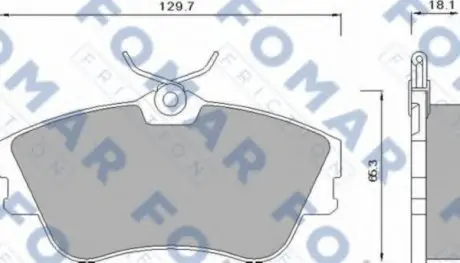 Колодки гальмівні дискові FO 625381 FOMAR FO625381