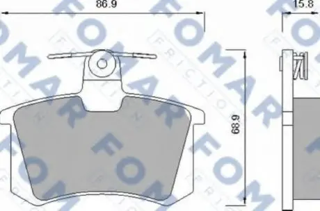 Колодки гальмівні дискові FO 625481 FOMAR FO625481