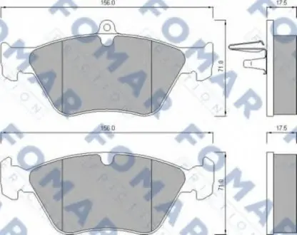Колодки тормозные дисковые FO 625781 FOMAR FO625781
