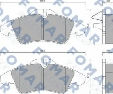 Колодки гальмівні дискові FO 627281 FOMAR FO627281