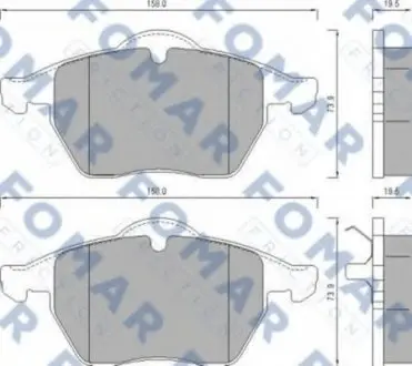 Колодки тормозные дисковые FO 625181 FOMAR FO625181