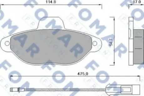 Колодки гальмівні дискові FO 582881 FOMAR FO582881