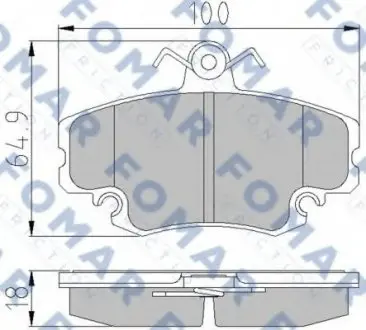 Колодки тормозные дисковые FO 608381 FOMAR FO608381