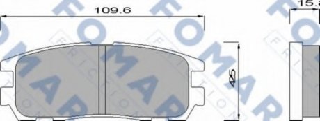 Колодки тормозные дисковые FO 621481 FOMAR FO621481