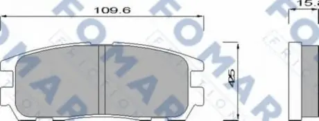 Колодки гальмівні дискові FO 621481 FOMAR FO621481